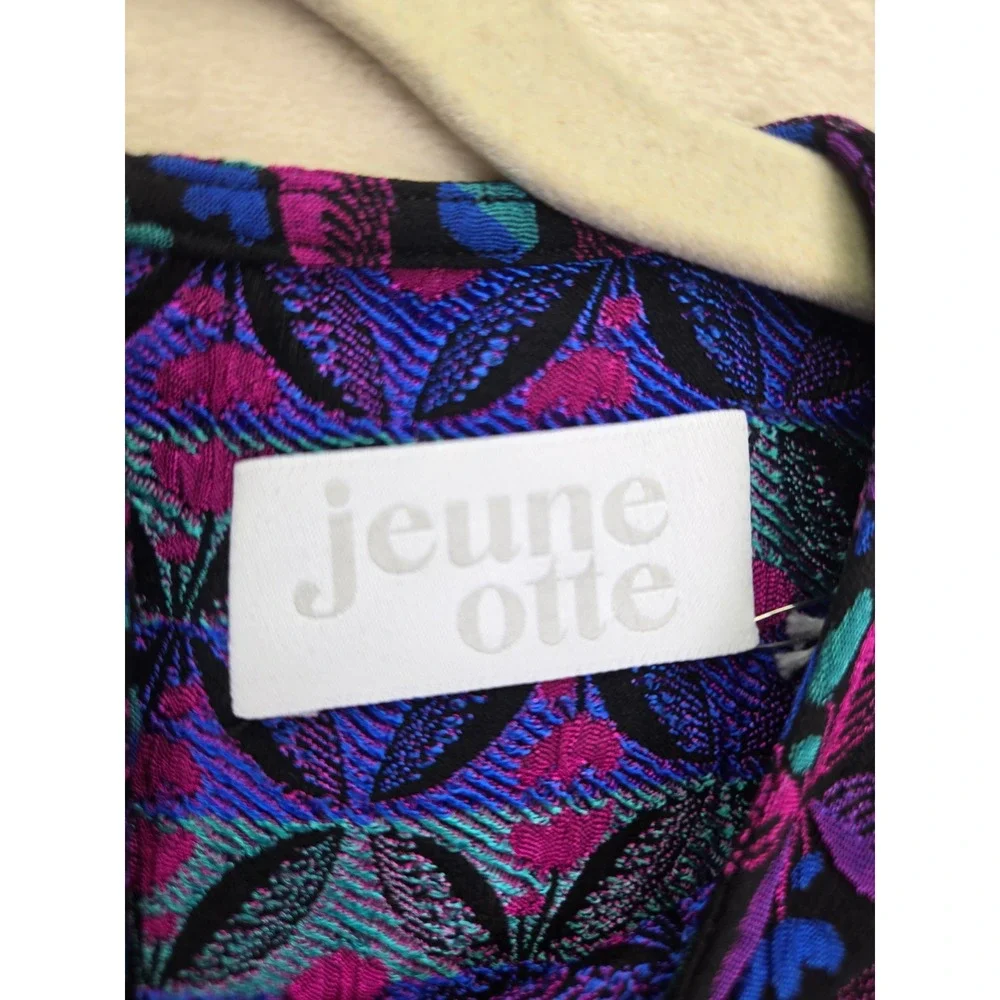 Jeune Otte Abba Top Girls Size 14 Floral Jacquard Sleeveless‎ Crop Party Casual